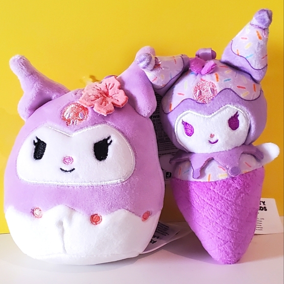 Hello Kitty Other - Kuromi Squishmallow & Kuromi Ice cream Clip-On Plush!